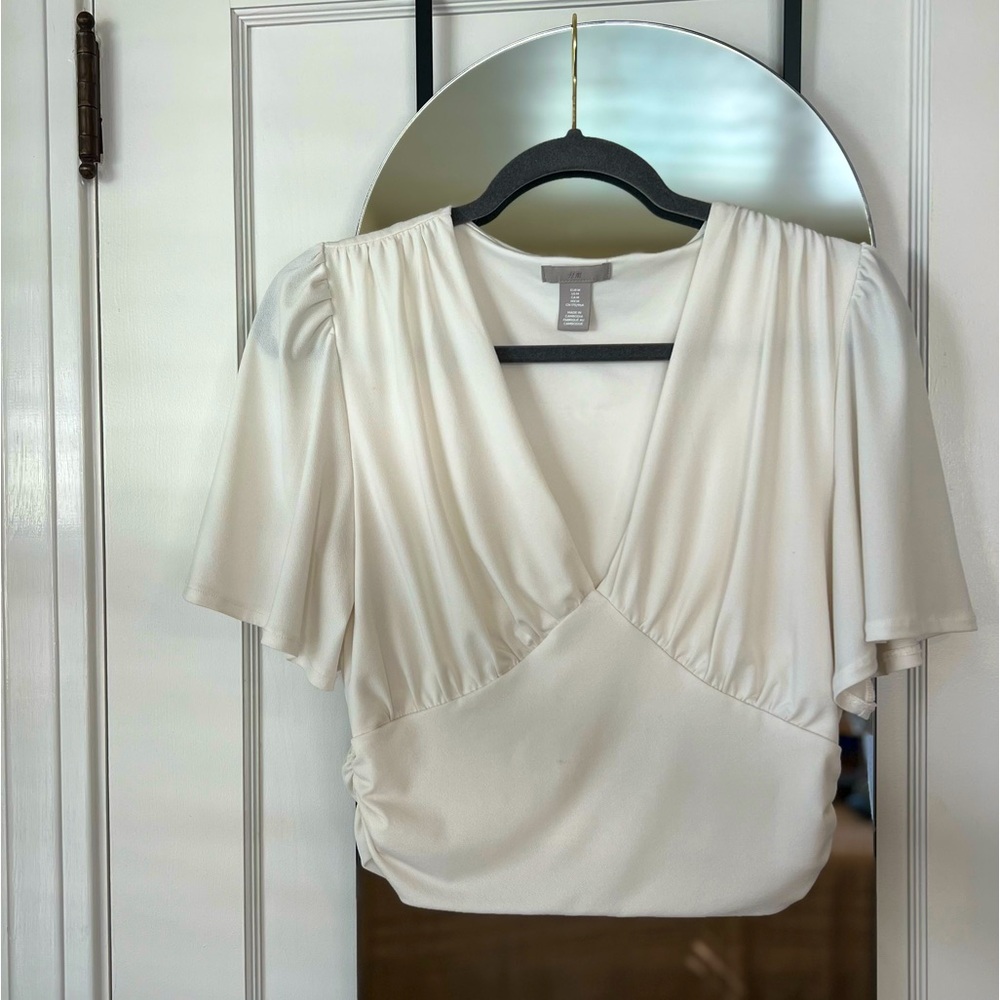 H&M, white top. Size medium.